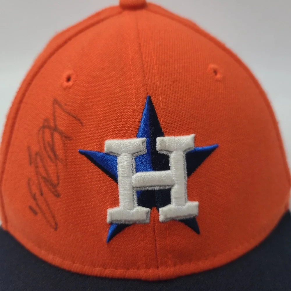 Child-Youth Houston Astros Hat‎ Fitted New Era 39Thirty Orbit Signed Autographed